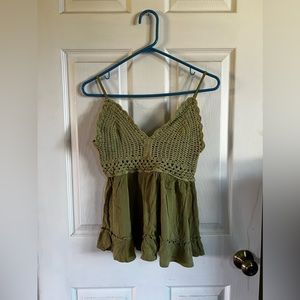 Crochet spaghetti strap top